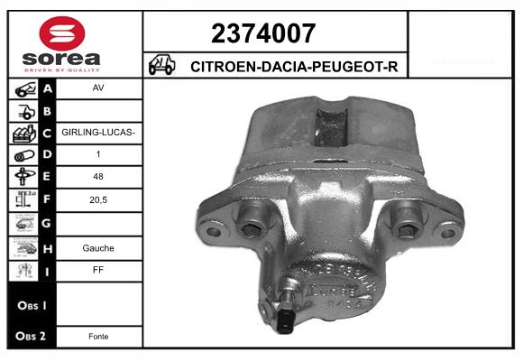 Etrier frana 2374007 EAI