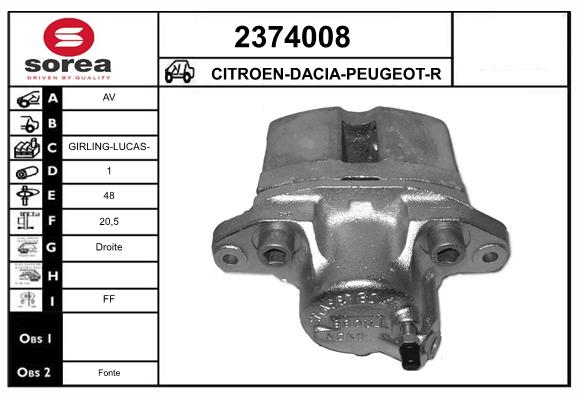 Etrier frana 2374008 EAI