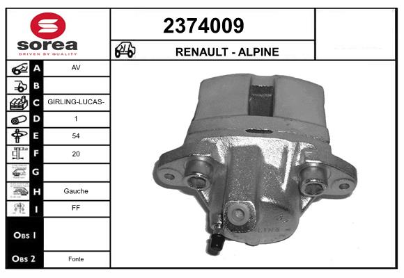 Etrier frana 2374009 EAI