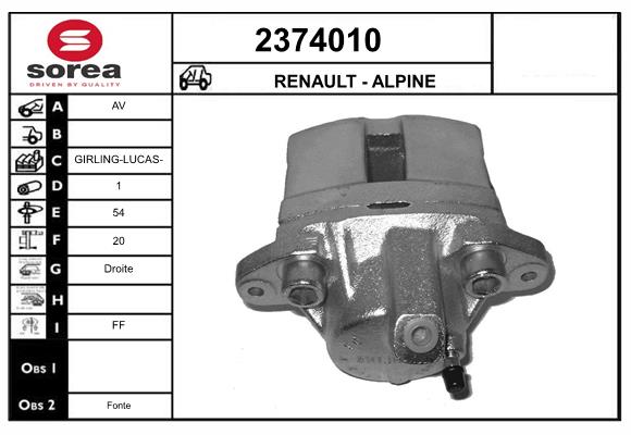 Etrier frana 2374010 EAI