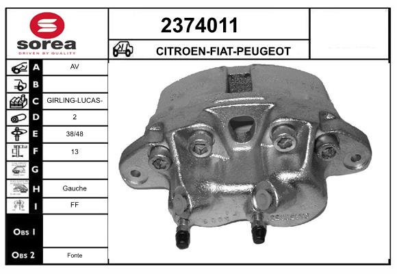 Etrier frana 2374011 EAI