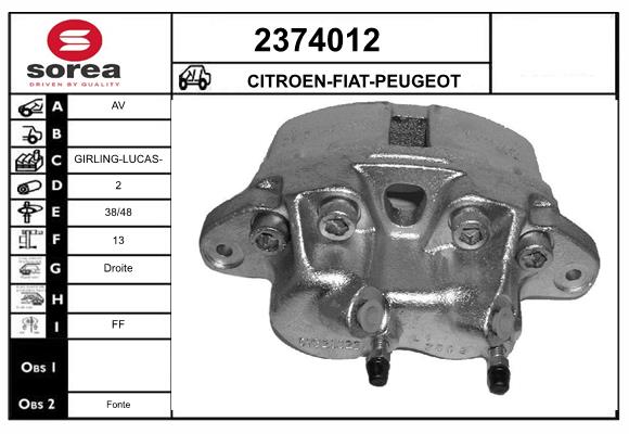 Etrier frana 2374012 EAI