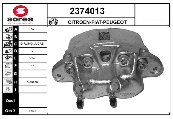 Etrier frana 2374013 EAI