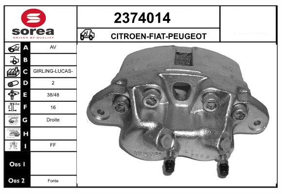 Etrier frana 2374014 EAI