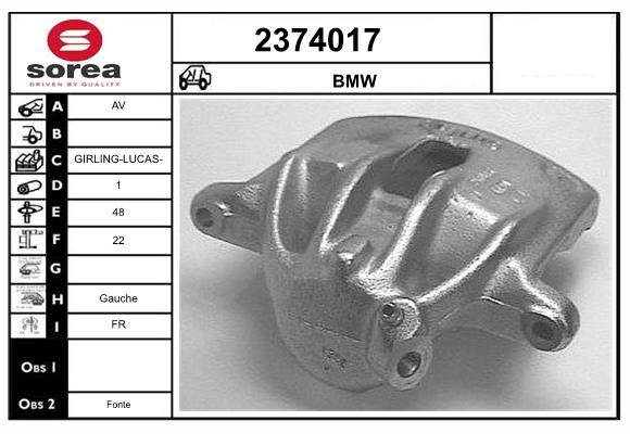 Etrier frana 2374017 EAI