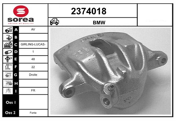 Etrier frana 2374018 EAI