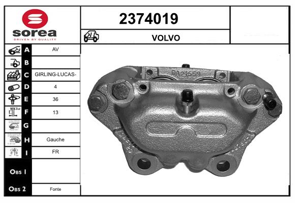 Etrier frana 2374019 EAI
