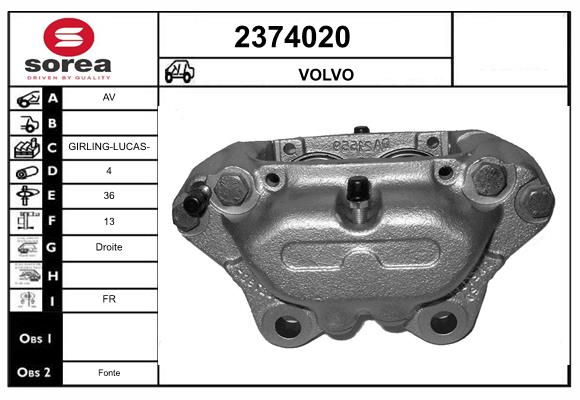 Etrier frana 2374020 EAI
