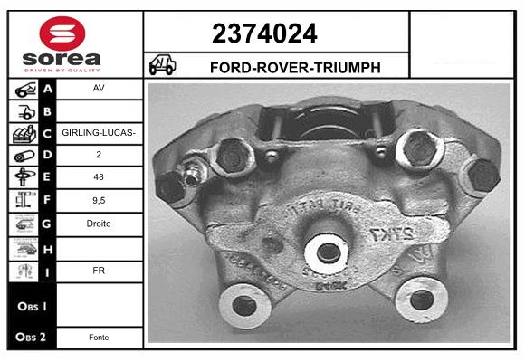 Etrier frana 2374024 EAI
