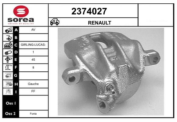 Etrier frana 2374027 EAI