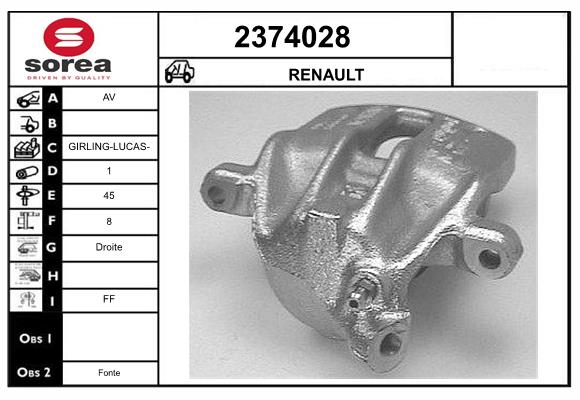 Etrier frana 2374028 EAI