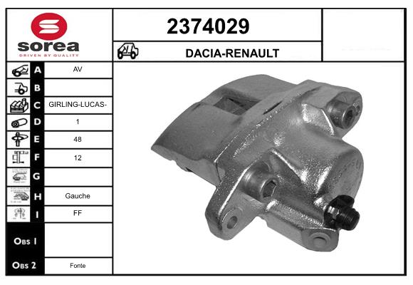 Etrier frana 2374029 EAI