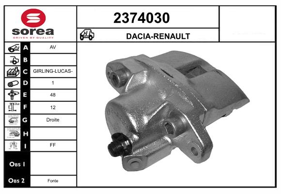 Etrier frana 2374030 EAI