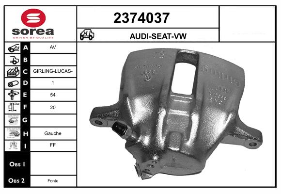 Etrier frana 2374037 EAI