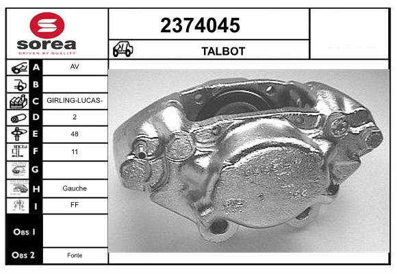 Etrier frana 2374045 EAI