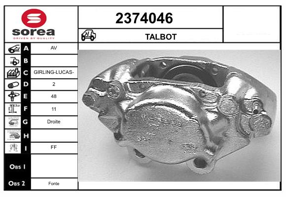 Etrier frana 2374046 EAI