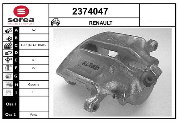 Etrier frana 2374047 EAI