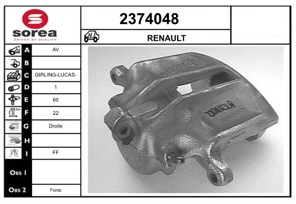 Etrier frana 2374048 EAI