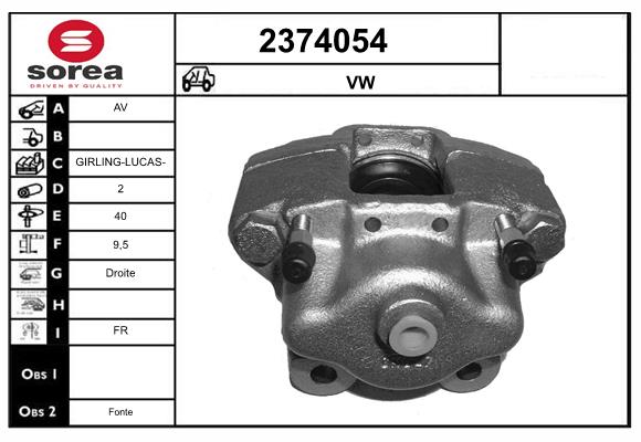 Etrier frana 2374054 EAI