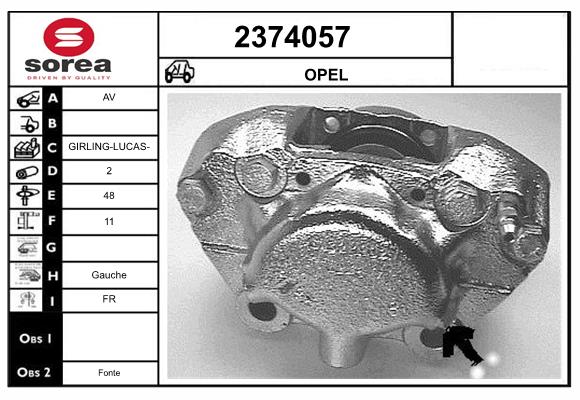 Etrier frana 2374057 EAI
