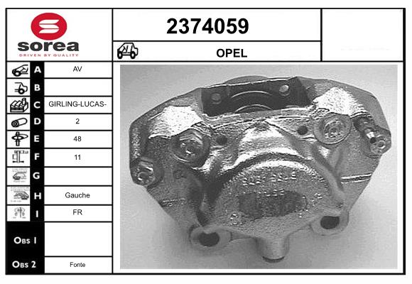 Etrier frana 2374059 EAI