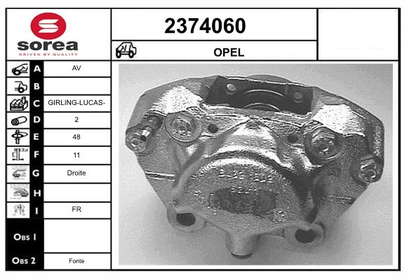 Etrier frana 2374060 EAI