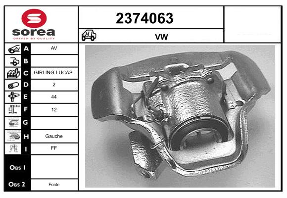 Etrier frana 2374063 EAI