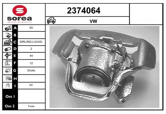 Etrier frana 2374064 EAI