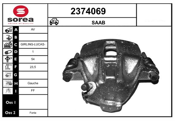 Etrier frana 2374069 EAI