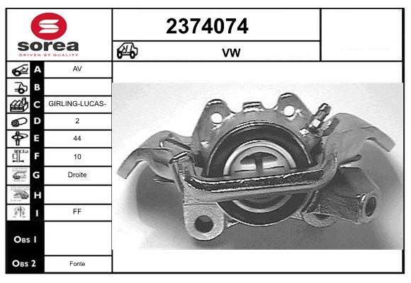 Etrier frana 2374074 EAI