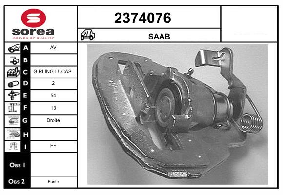 Etrier frana 2374076 EAI