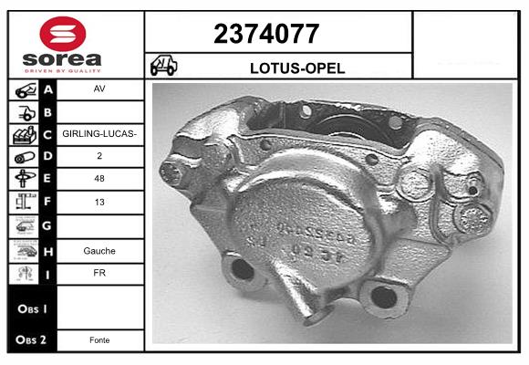 Etrier frana 2374077 EAI