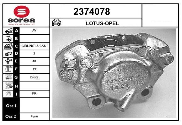 Etrier frana 2374078 EAI