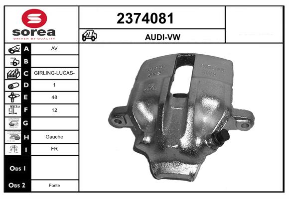 Etrier frana 2374081 EAI