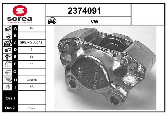 Etrier frana 2374091 EAI