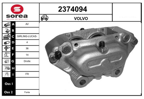 Etrier frana 2374094 EAI