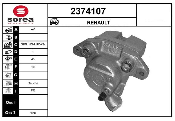 Etrier frana 2374107 EAI