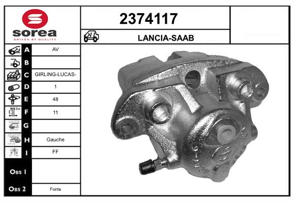 Etrier frana 2374117 EAI