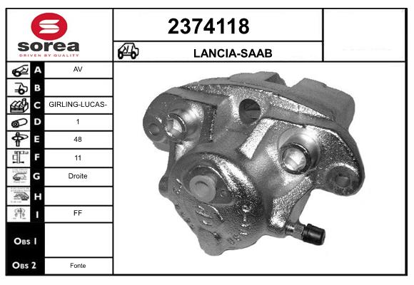 Etrier frana 2374118 EAI