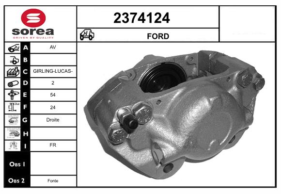 Etrier frana 2374124 EAI