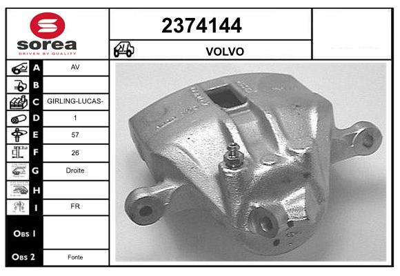 Etrier frana 2374144 EAI