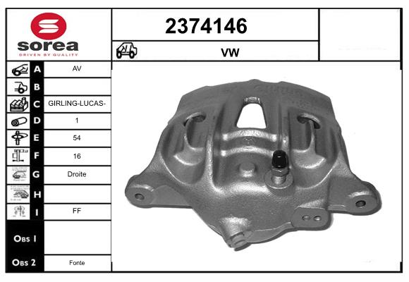 Etrier frana 2374146 EAI