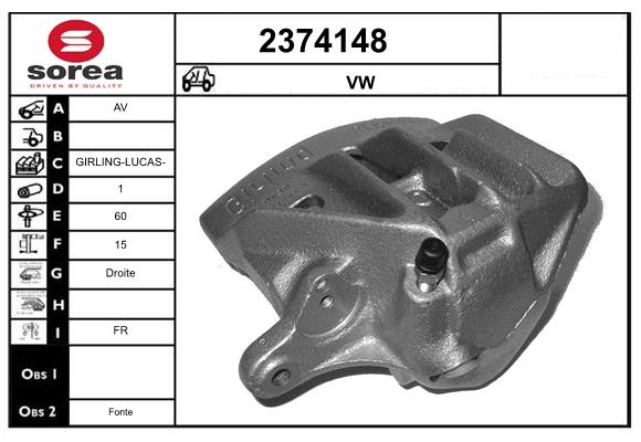 Etrier frana 2374148 EAI
