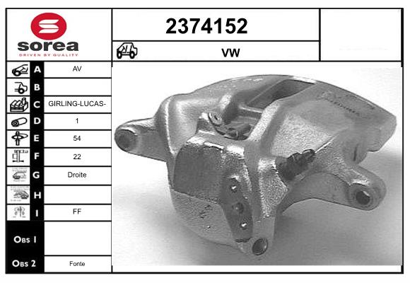 Etrier frana 2374152 EAI