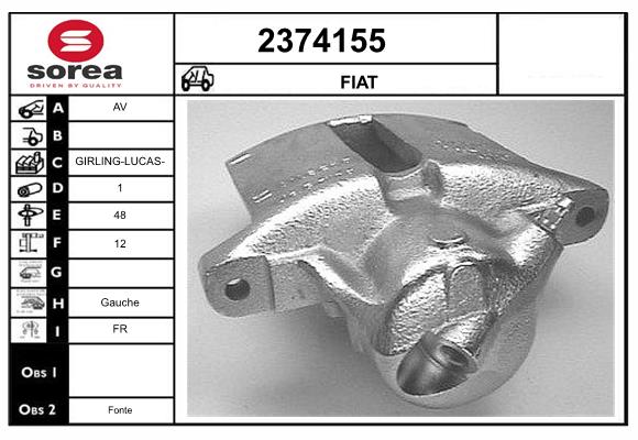 Etrier frana 2374155 EAI