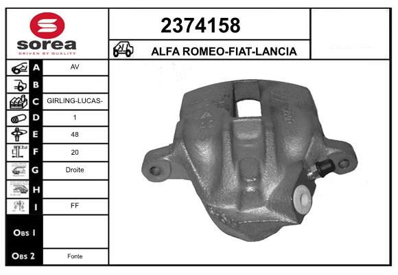 Etrier frana 2374158 EAI