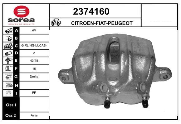 Etrier frana 2374160 EAI