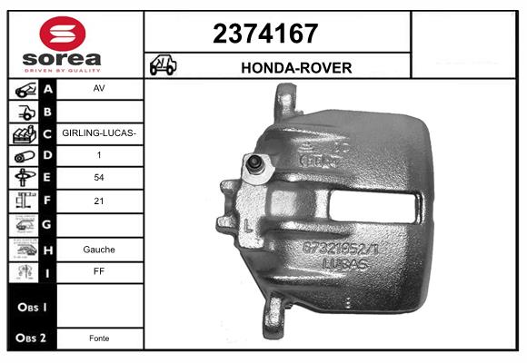 Etrier frana 2374167 EAI