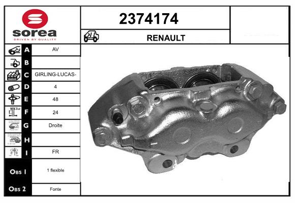 Etrier frana 2374174 EAI