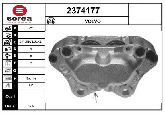 Etrier frana 2374177 EAI